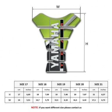 Yamaha Tank Protector Green Motive Model Team Style 