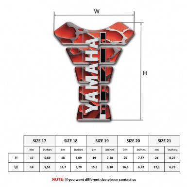 Yamaha Tank Fuse Red Parts Design Team Style 