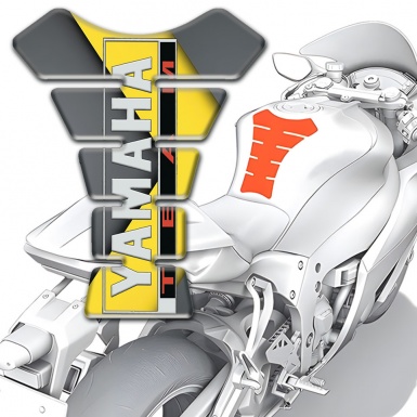Yamaha Tank Pad Motorbike Yelleo Gray Details team Style 