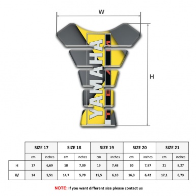 Yamaha Tank Pad Motorbike Yelleo Gray Details team Style 