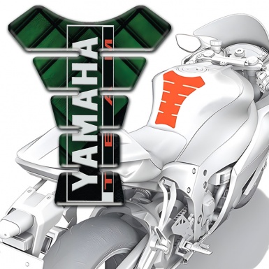 Yamaha Tank Pad Protector dark Green Details Style Team Logo