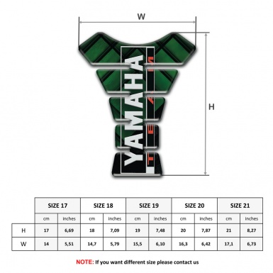 Yamaha Tank Pad Protector dark Green Details Style Team Logo