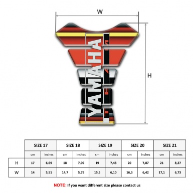 Yamaha Tank Protector Multicolored Design Team Logo Style 