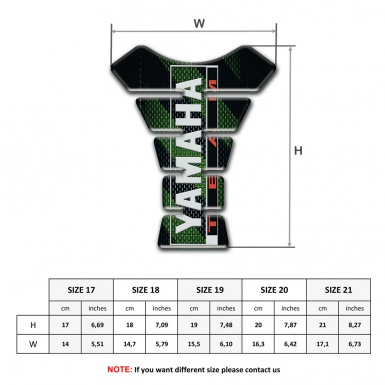 Yamaha Tank Fuse Green Tape with Team Logo Style 