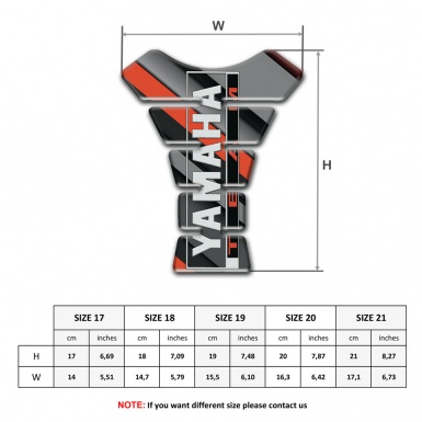 Yamaha Tank Protector Diagonal Patterns Design Team Logo Style 