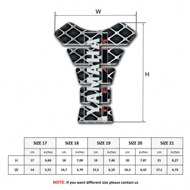Yamaha Tank Guard Pads Large Grid Style Base Team Logo 