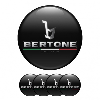 Opel Bertone Domed Stickers Wheel Center Cap design Black