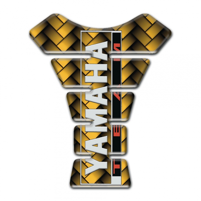 Yamaha Tank Pad Motorbike Yellow Fibers Desig Team Style 