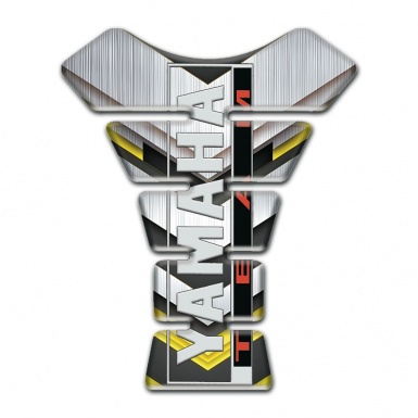Yamaha Tank Pad Protector Silver Details With Yellow Patterns 