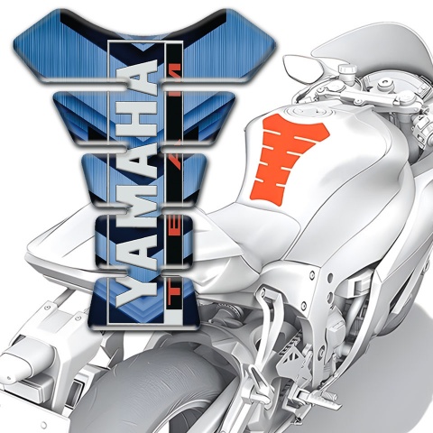 Yamaha Tank Guard Pads Blue Details Design Team Logo Style 
