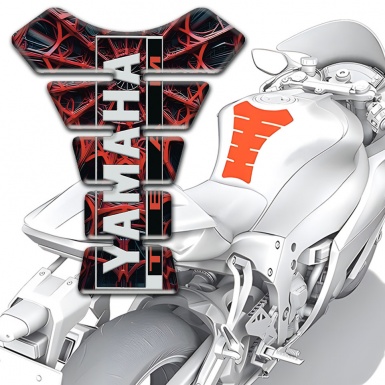 Yamaha Tank Guard Pads Unique Spider Web Design Model 