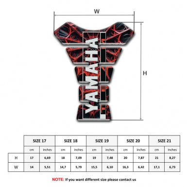 Yamaha Tank Guard Pads Unique Spider Web Design Model 