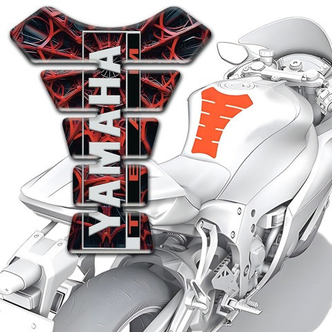 Yamaha Tank Guard Pads Unique Spider Web Design Model 