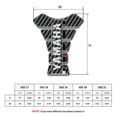 Yamaha Tank Fuse Design Carbon and Team Logo Style 