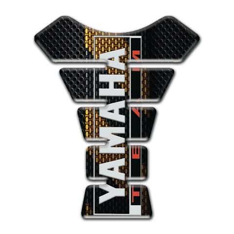Yamaha Tank Protector Design Black and Brown Base Team Logo Edition 