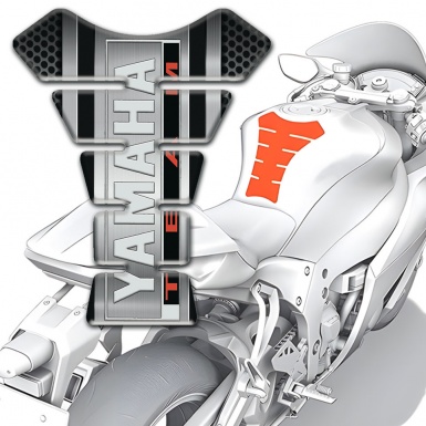 Yamaha Tank Guard Pads Center Metal panel base Team logo Style 