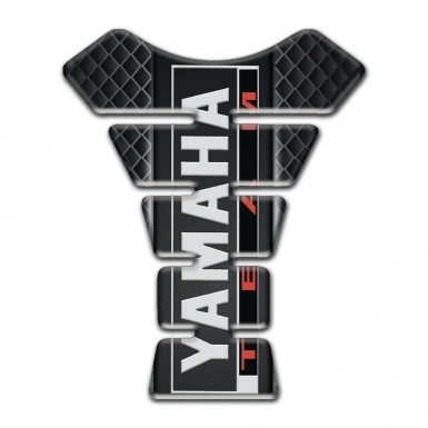 Yamaha Tank Pad Motorbike dark grid motive and Vertical Logo 