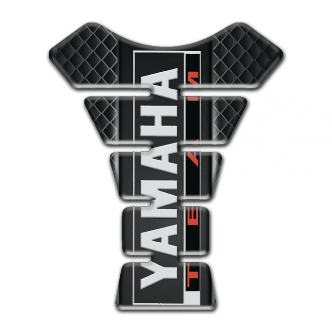 Yamaha Tank Pad Motorbike dark grid motive and Vertical Logo 