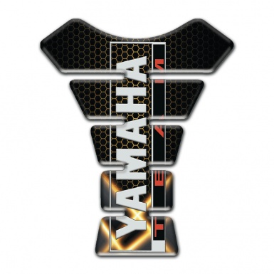 Yamaha Tank Protector Orange Lights design and vertical Logo 