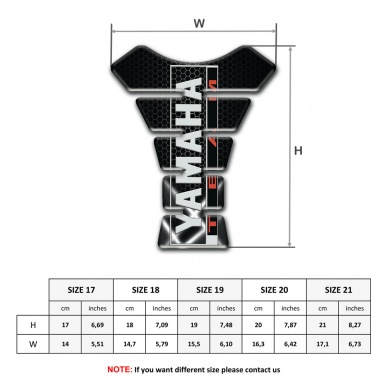 Yamaha Tank Guard Pads Crossed lights design Vertical Logo Style 