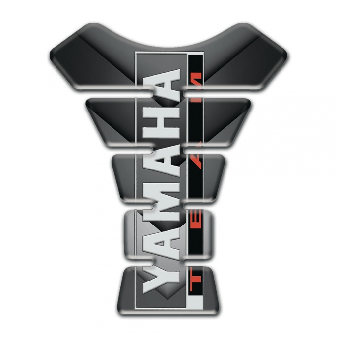 Yamaha Tank Pad Protector Gray Nuance Patterns and Vertical Logo Style 