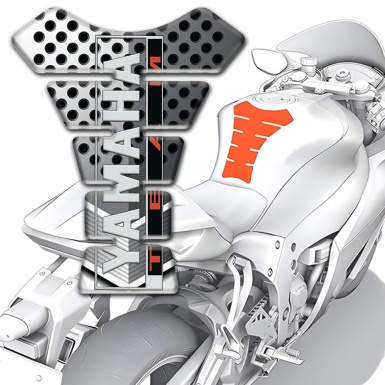 Yamaha Tank Fuse Perforated Aluminium effect Vertical Logo Style 