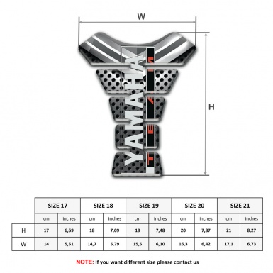 Yamaha Tank Pad Motorbike Motorcycle Silicone Sticker Unique Model 