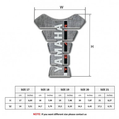 Yamaha Tank Fuse Stone Design base Vertical Logo 