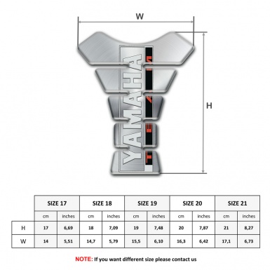 Yamaha Tank Pad Motorbike Silver Option  