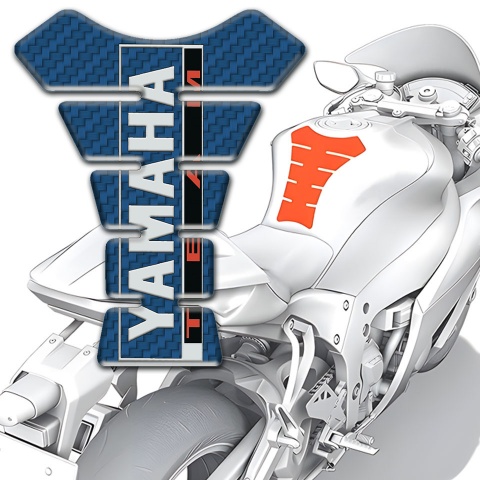 Yamaha Tank Protector Navy Blue Carbon option 