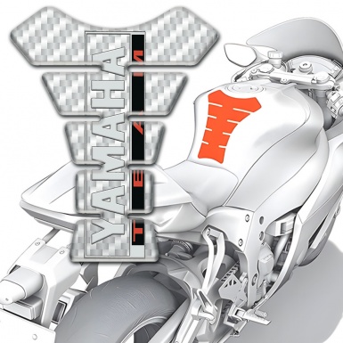 Yamaha Tank Pad Protector White carbon Option 