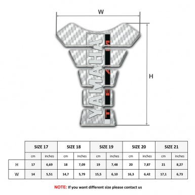 Yamaha Tank Pad Protector White carbon Option 