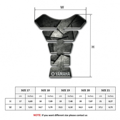 Yamaha Tank Pad Protector Mixed Grey Black type 