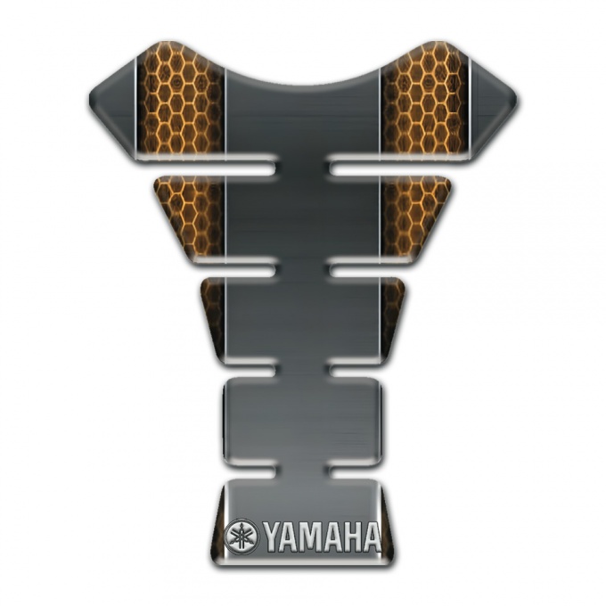 Yamaha Tank Pad Motorbike Gray with Honeycomb Design Type 