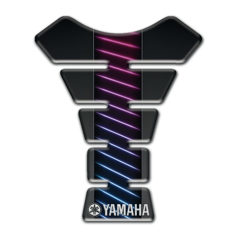 Yamaha Tank Guard Pads Blue Purple Lines Design 