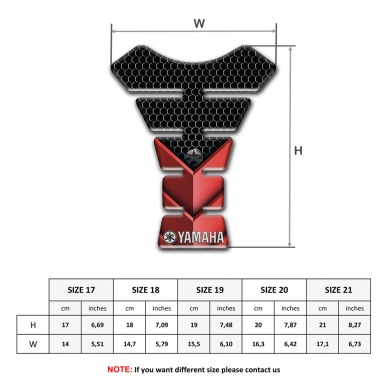 Yamaha Tank Fuse Black red Design Type 