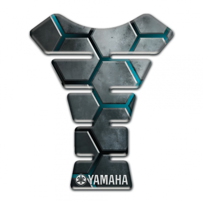 Yamaha Tank Pad Motorbike Turquoise Channels Design 