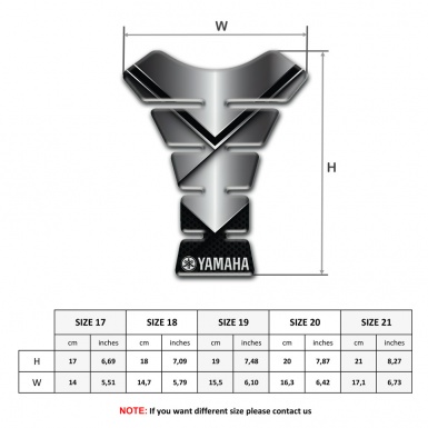 Yamaha Tank Guard Pads Aluminiu Sheet Effect 