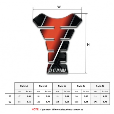 Yamaha Tank Pad Motorbike Black Red Sheet Design 
