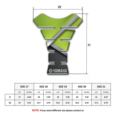 Yamaha Tank Pad Motorbike Fresh Green Motive type 