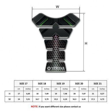 Yamaha Tank Pad Protector High-Quality Dark design 