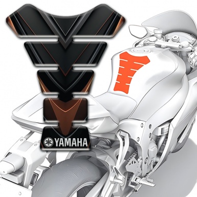 Yamaha Tank Protector Black Brown Decoration Type 