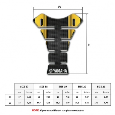 Yamaha Tank Pad Protector Yellow Black Model 