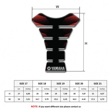 Yamaha Tank Pad Motorbike Merging Red and Black Type 