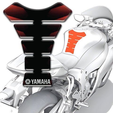 Yamaha Tank Pad Motorbike Merging Red and Black Type 