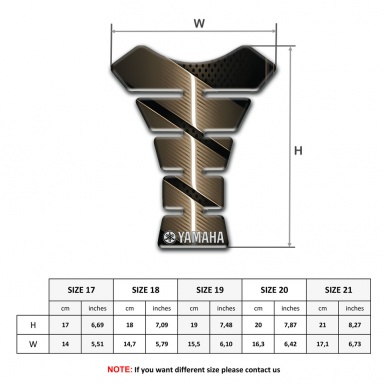 Yamaha Tank Pad Protector Bronze Design Type 