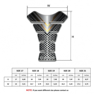 Yamaha Tank Pad Motorbike Metal effect Type 