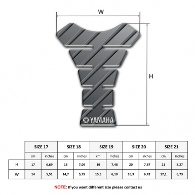 Yamaha Tank Protector Gray Chanels effect Type 