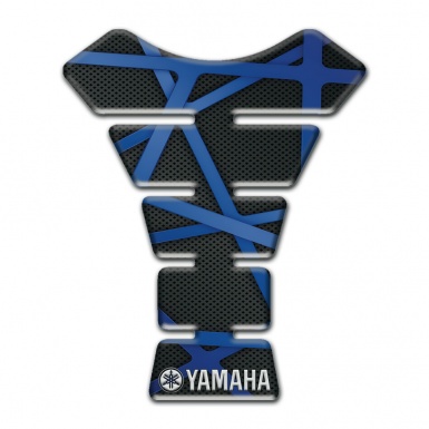 Yamaha Tank Fuse Black with Blue Crossed Lines Style 
