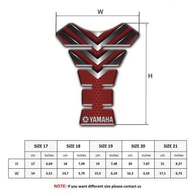 Yamaha Tank Pad Motorbike Red Model with Nikel elements 